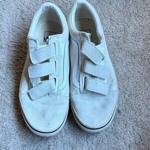Vans White Velcro Sneakers